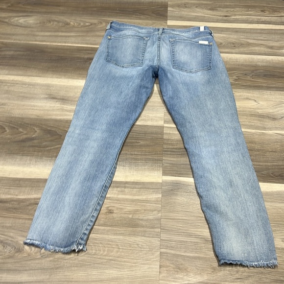 7 for All mankind blue denim straight leg crop jeans size 30 - Picture 8 of 10